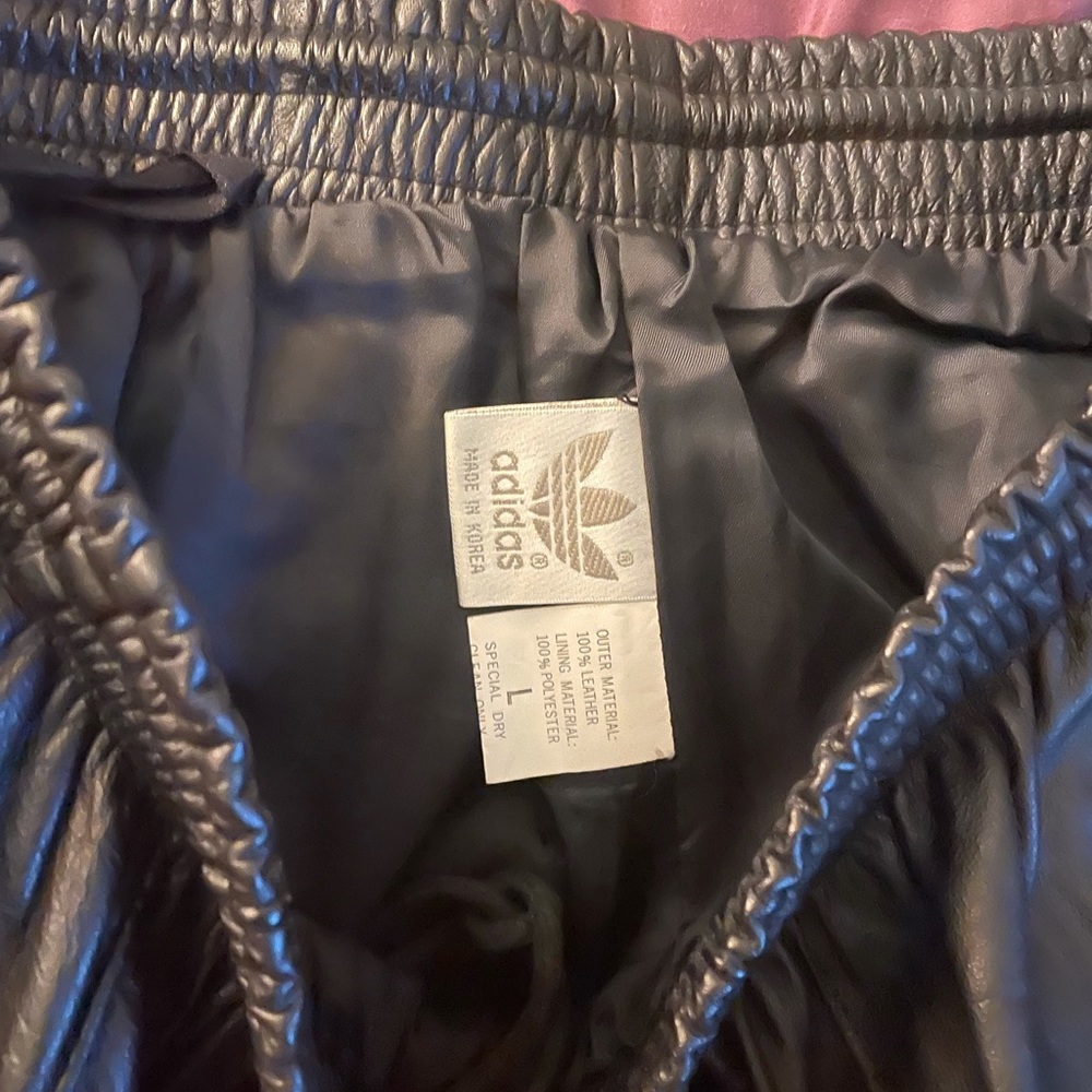 Men’s leather adidas joggers